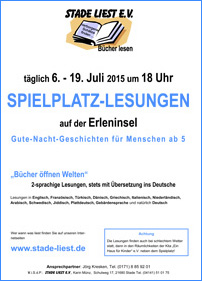 6. – 19. Juli 2015 – Spielplatz-Lesungen