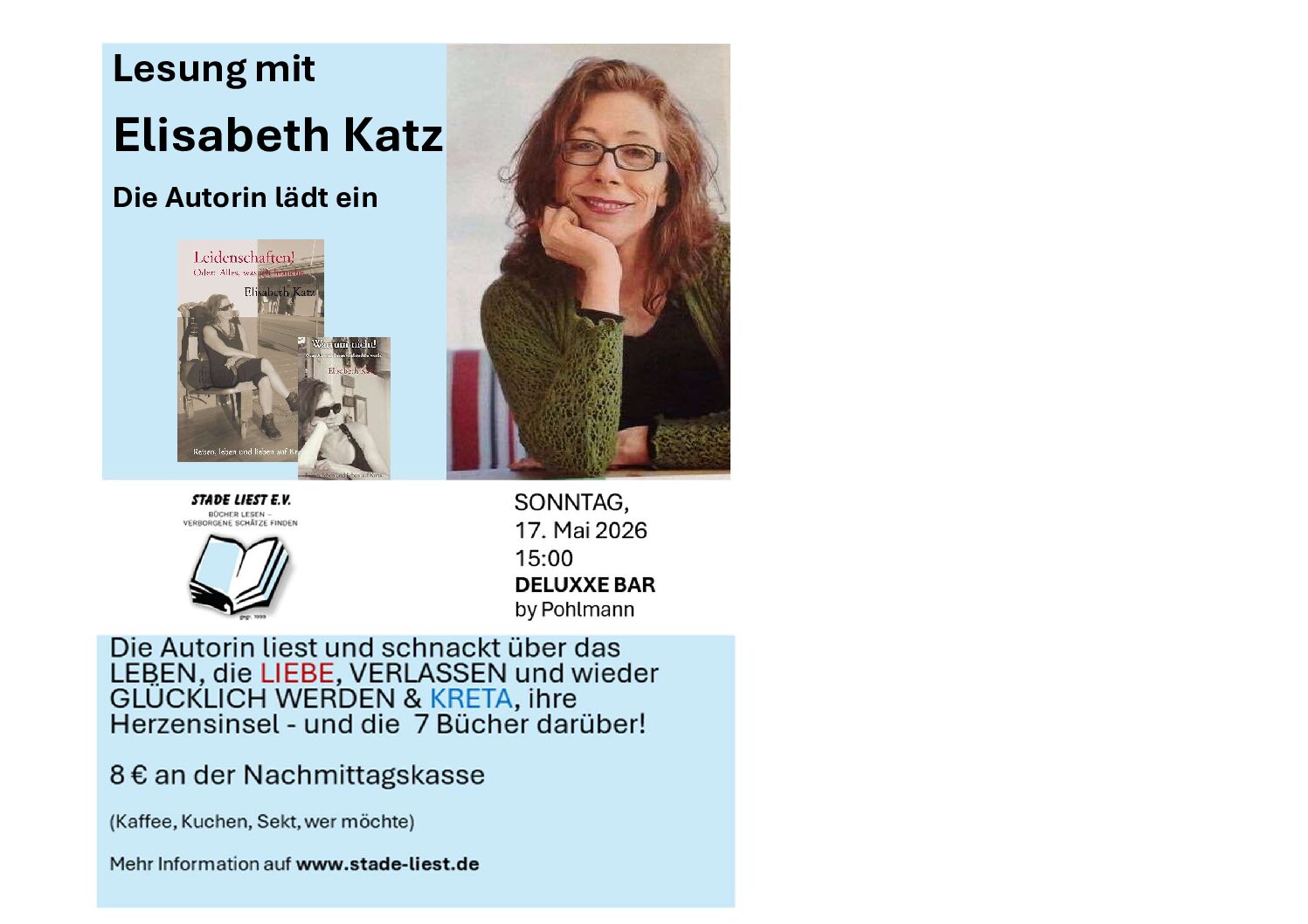 17.05.2026 - Elisabeth Katz liest in der Deluxxe Bar